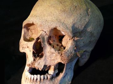 Cráneo de un joven vikingo enterrado junto a su esclava