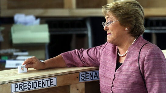 La candidata presidencial de la Nueva Mayor&iacute;a, Michelle Bachelet