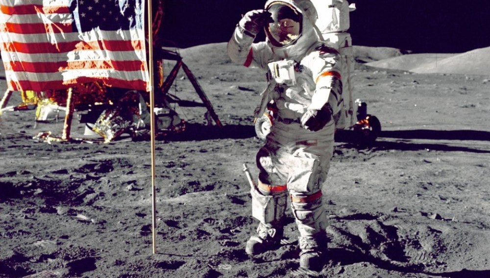 Neil Armstrong en la Luna