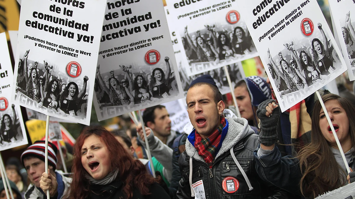 Los estudiantes han convocado 14 días de huelga antes de que finalice el curso