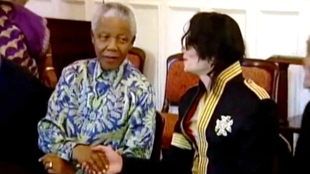 Nelson Mandela con Michael Jackson