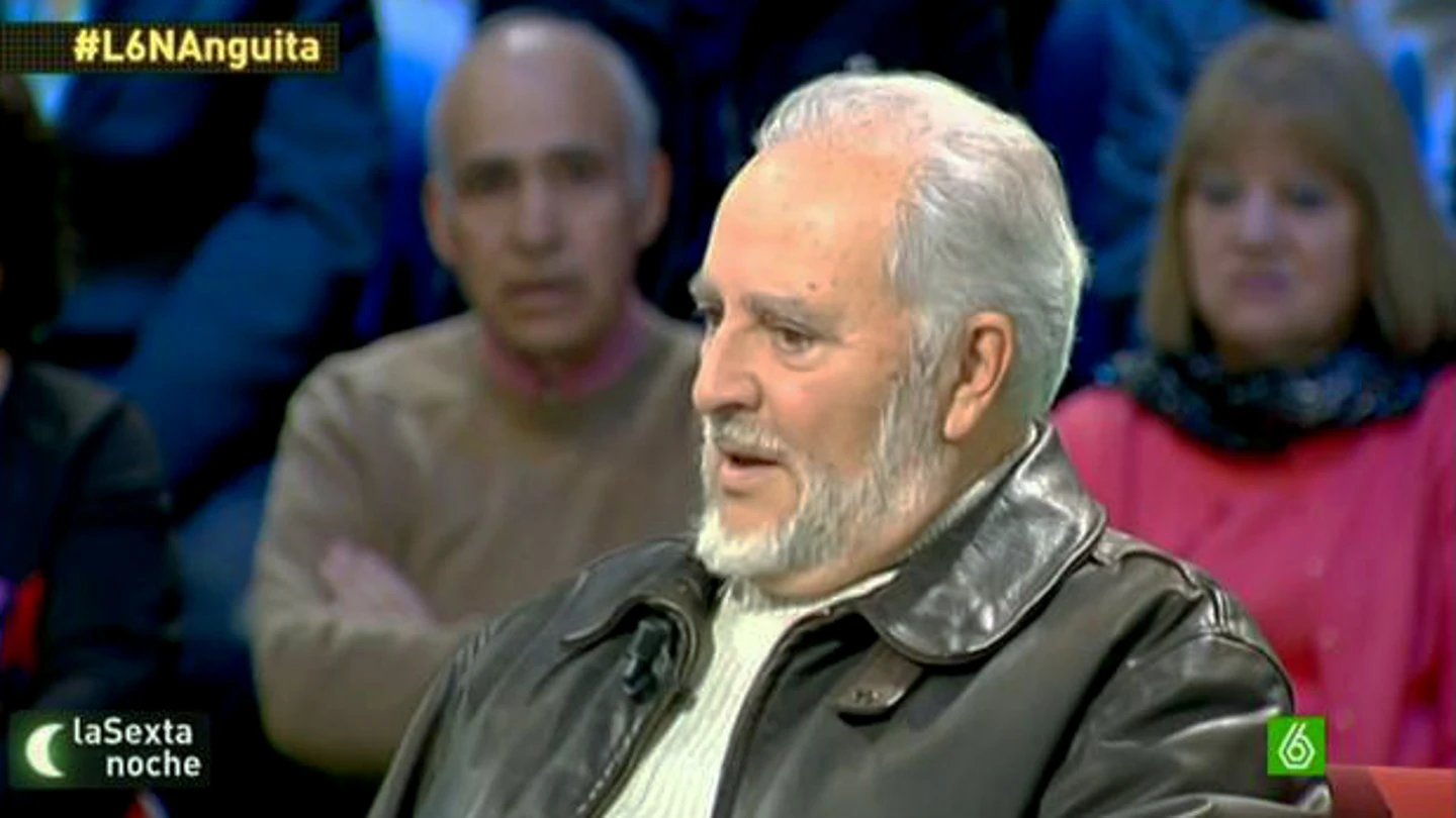 Julio Anguita, en un momento de su intervención en laSexta Noche Julio Anguita, en un momento de su intervención en laSexta Noche