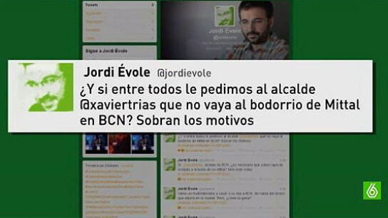Twit Jordi &Eacute;vole sobre la boda