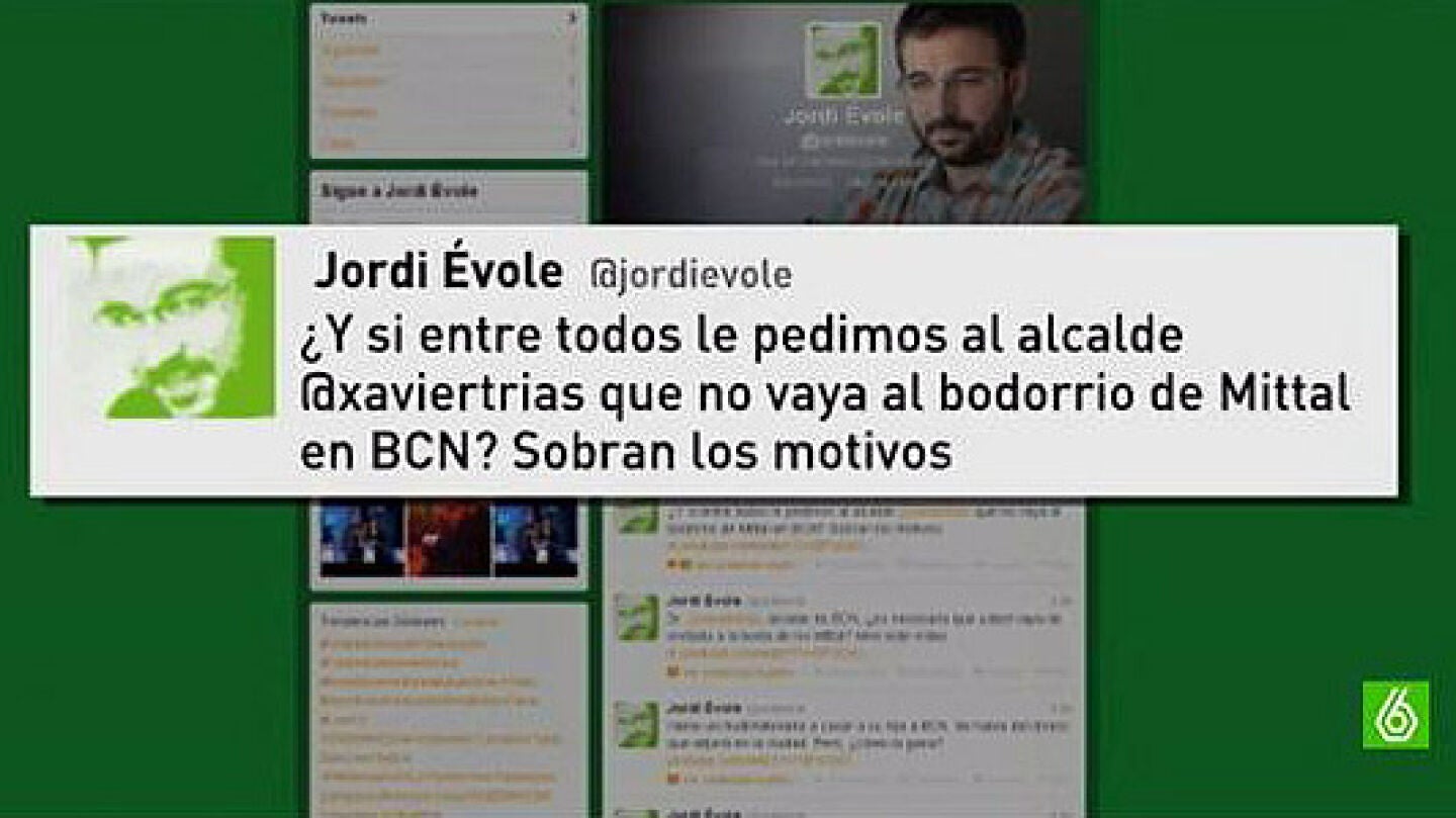 Twit Jordi &Eacute;vole sobre la boda