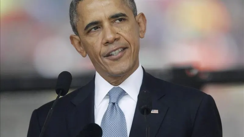 Barack Obama despide a Mandela Barack Obama despide a Mandela
