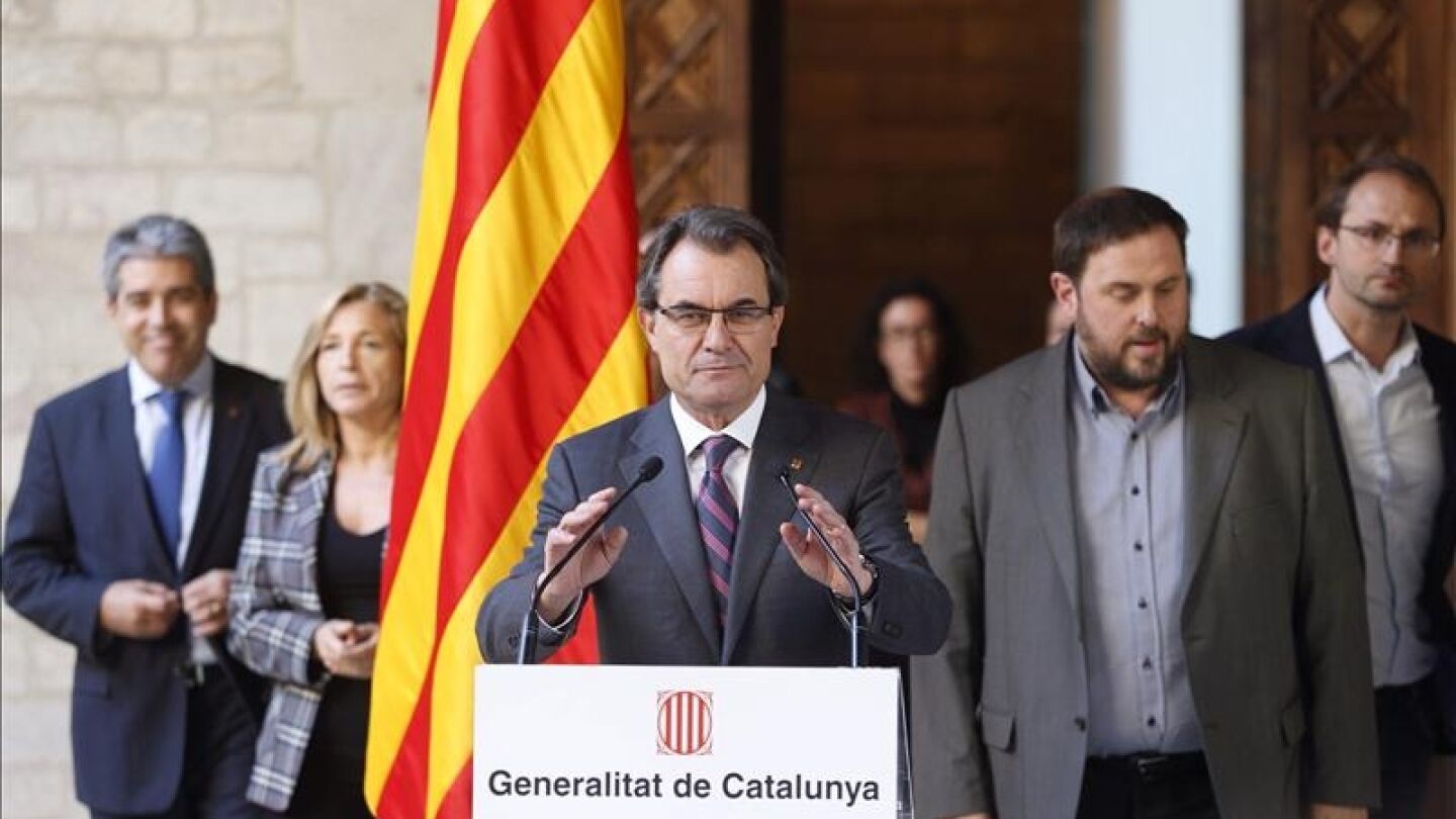 Artur Mas en el momento en que anunciaba la pregunta