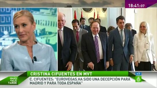 Cristina Cifuentes en M&aacute;s Vale Tarde