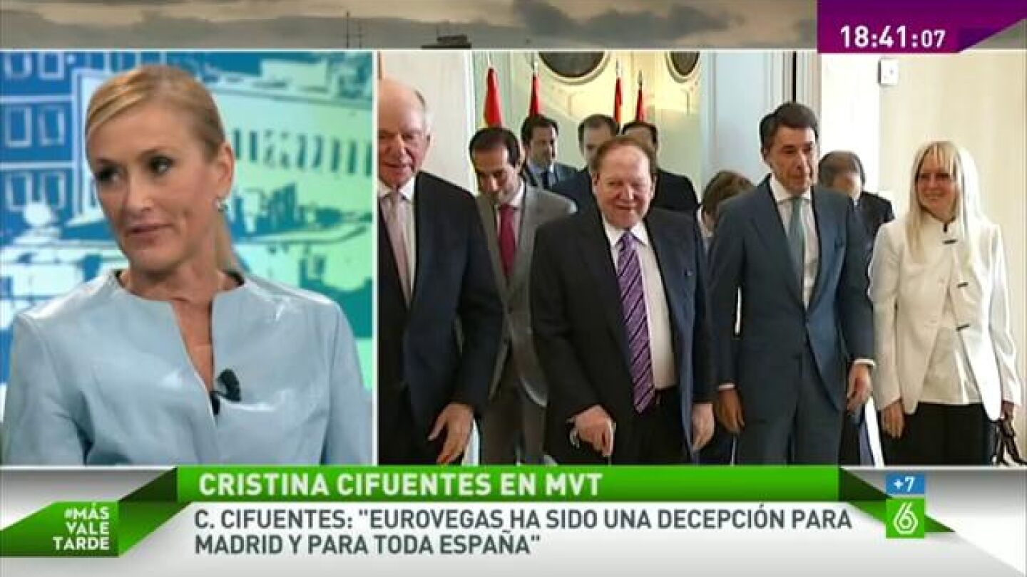 Cristina Cifuentes en M&aacute;s Vale Tarde