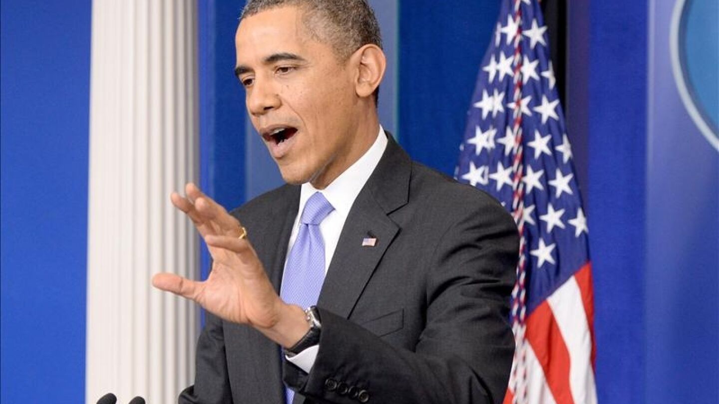Barack Obama, en su &uacute;ltima aparici&oacute;n de 2013