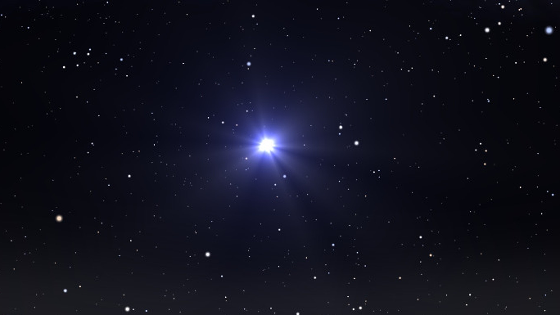 Simulación con el software Stellarium del aspecto del cielo aquel 31 de marzo del año 5 aC.