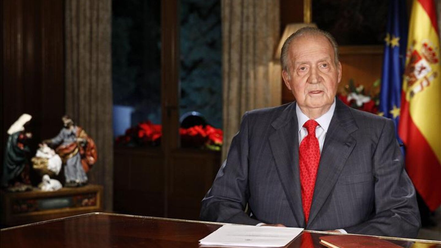 Imagen del rey Juan Carlos durante el discurso navide&ntilde;o