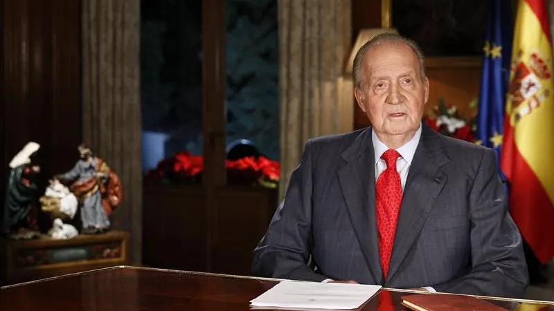 Imagen del rey Juan Carlos durante el discurso navide&ntilde;o
