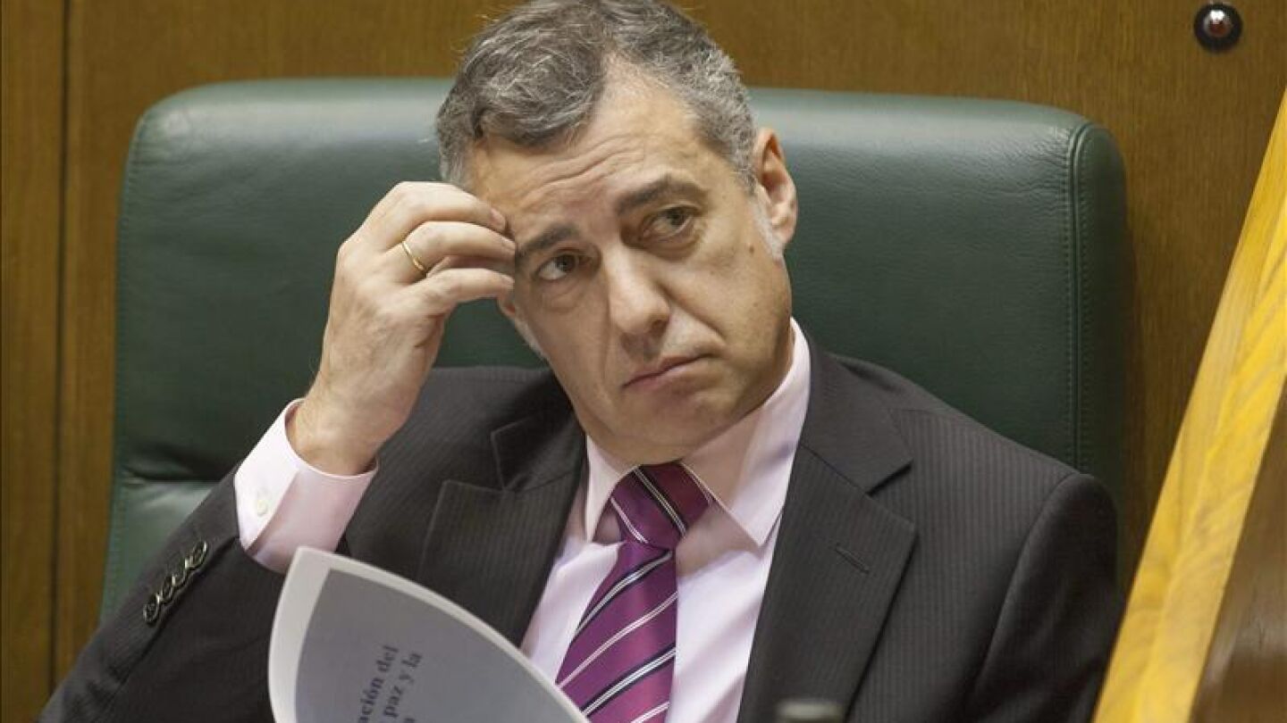 El lehendakari I&ntilde;igo Urkullu, durante un pleno del Parlamento vasco