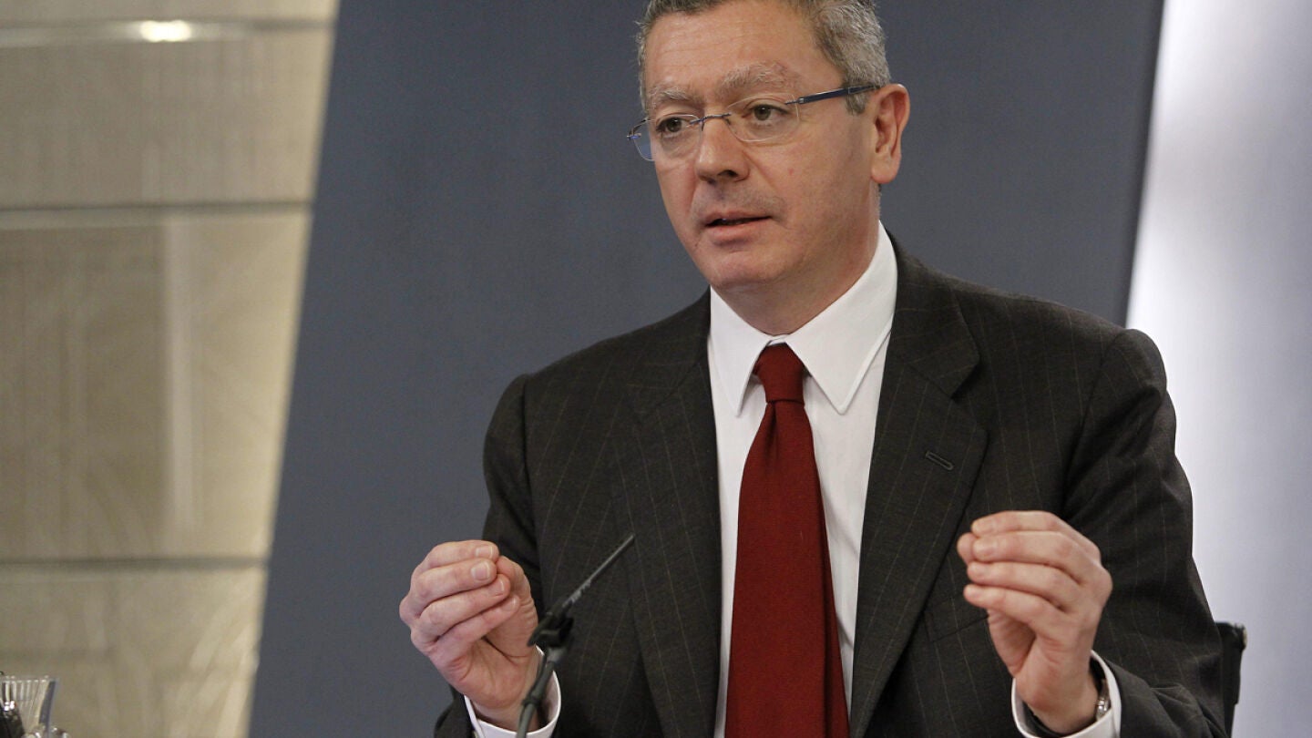El ministro de Justicia, Alberto Ruiz Gallard&oacute;n