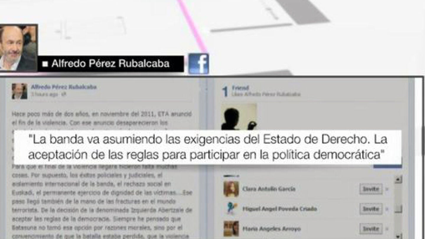 Rubalcaba: "Es un paso m&aacute;s en la hoja de ruta del fin de ETA"