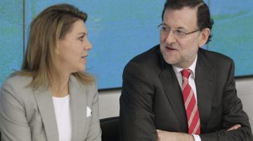 Rajoy y Cospedal durante el Comité Ejecutivo Nacional del PP
