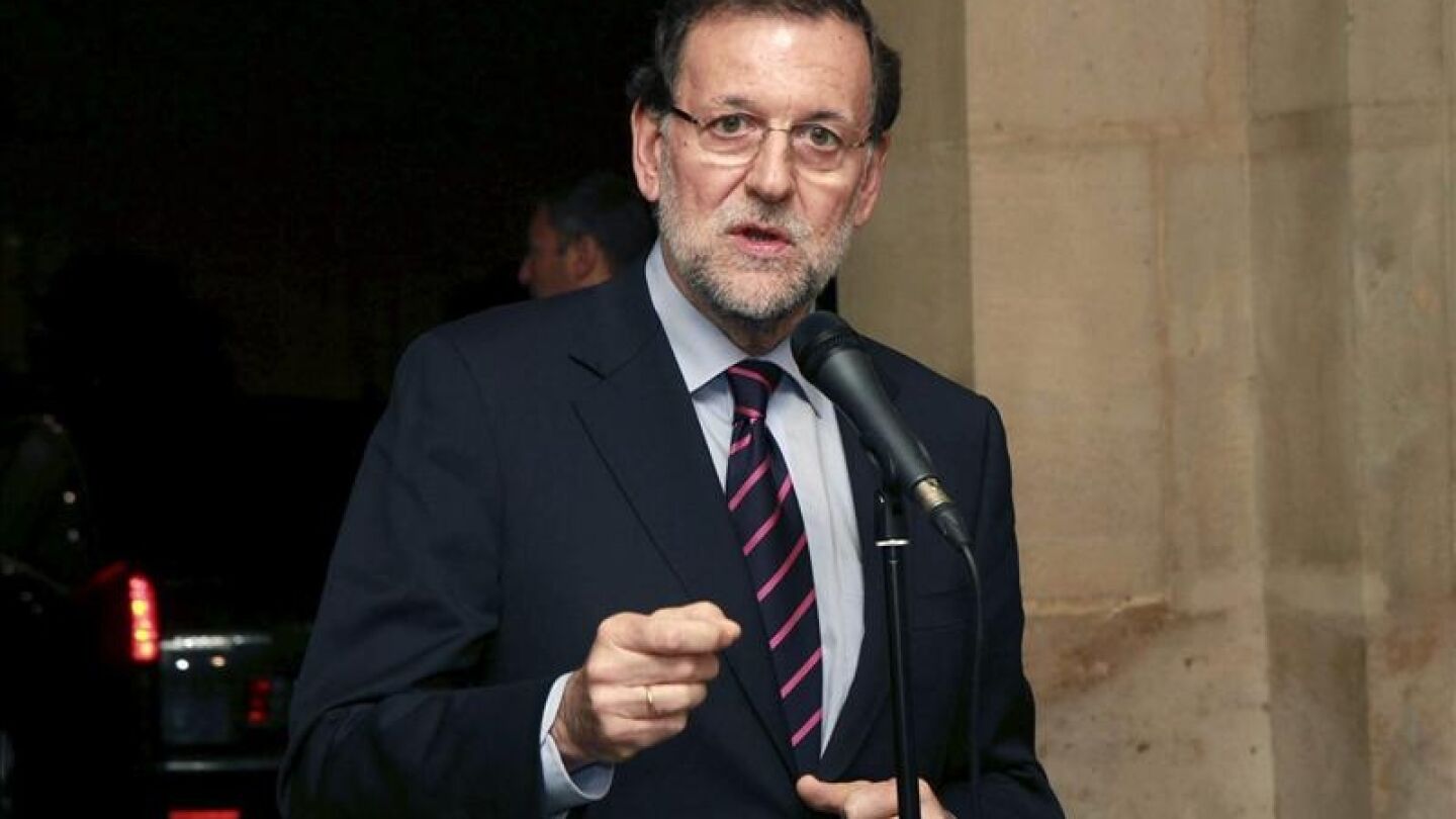 El presidente del Gobierno, Mariano Rajoy, en una comparecencia ante medios de comunicaci&oacute;n.
