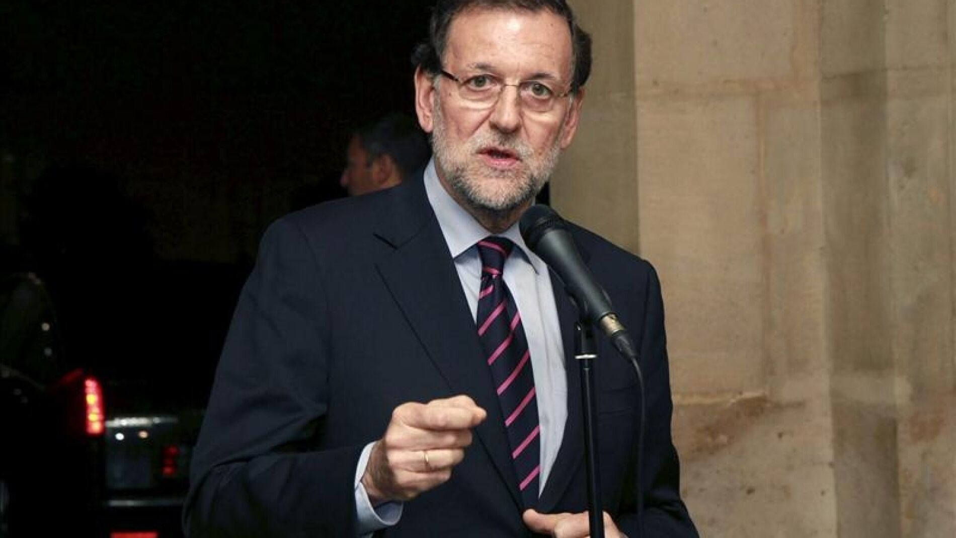 El presidente del Gobierno, Mariano Rajoy, en una comparecencia ante medios de comunicación.