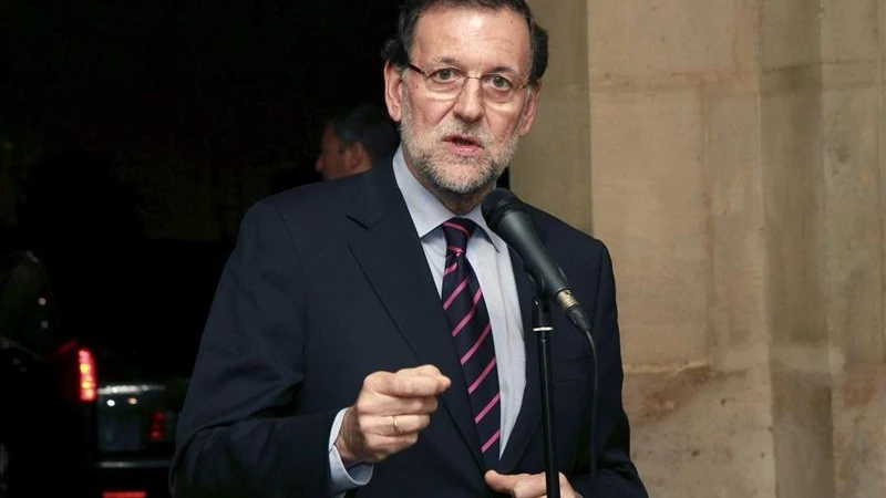 El presidente del Gobierno, Mariano Rajoy, en una comparecencia ante medios de comunicación.