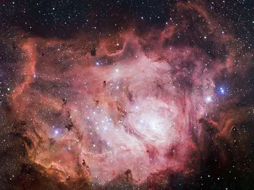 El VST ha captado esta nueva imagen de la Nebulosa de la Laguna. El VST ha captado esta nueva imagen de la Nebulosa de la Laguna.