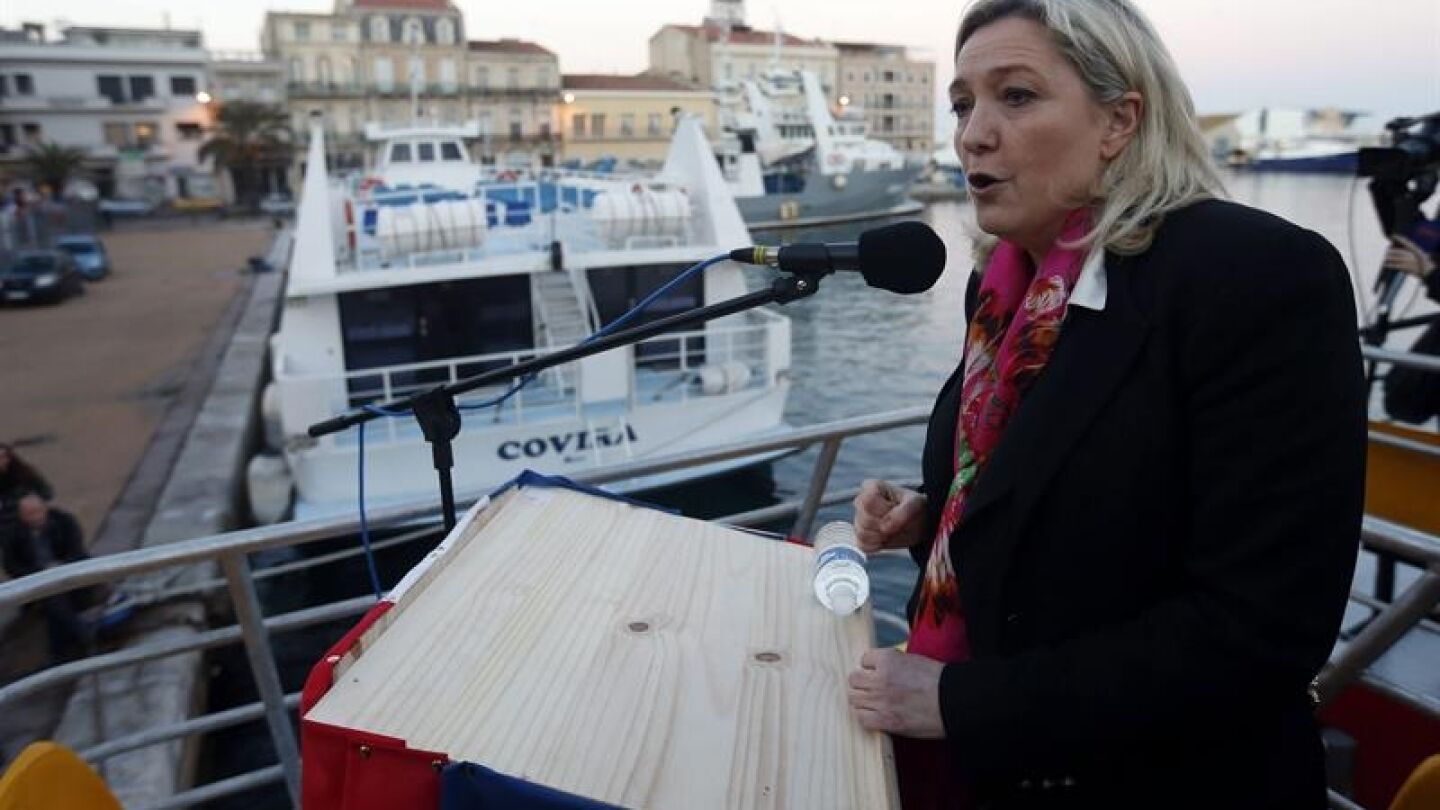 Marine Le Pen, l&iacute;der del Frente Nacional franc&eacute;s