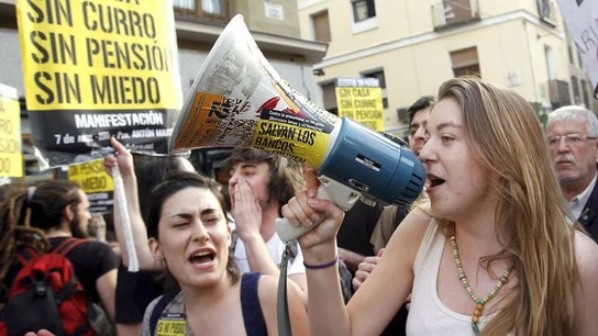 Manifestación de jóvenes para reivindicar un trabajo digno. Manifestación de jóvenes para reivindicar un trabajo digno.