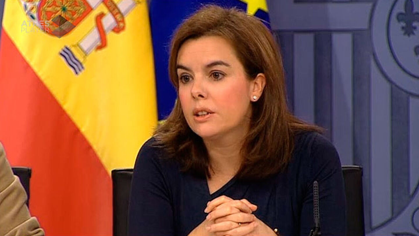 Soraya S&aacute;enz de Santamar&iacute;a tras el Consejo de Ministros