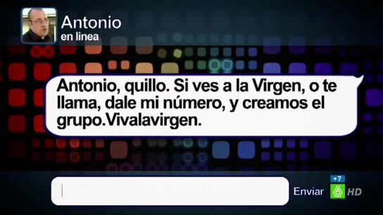 Miki Nadal escribe un whatsapp a Antonio