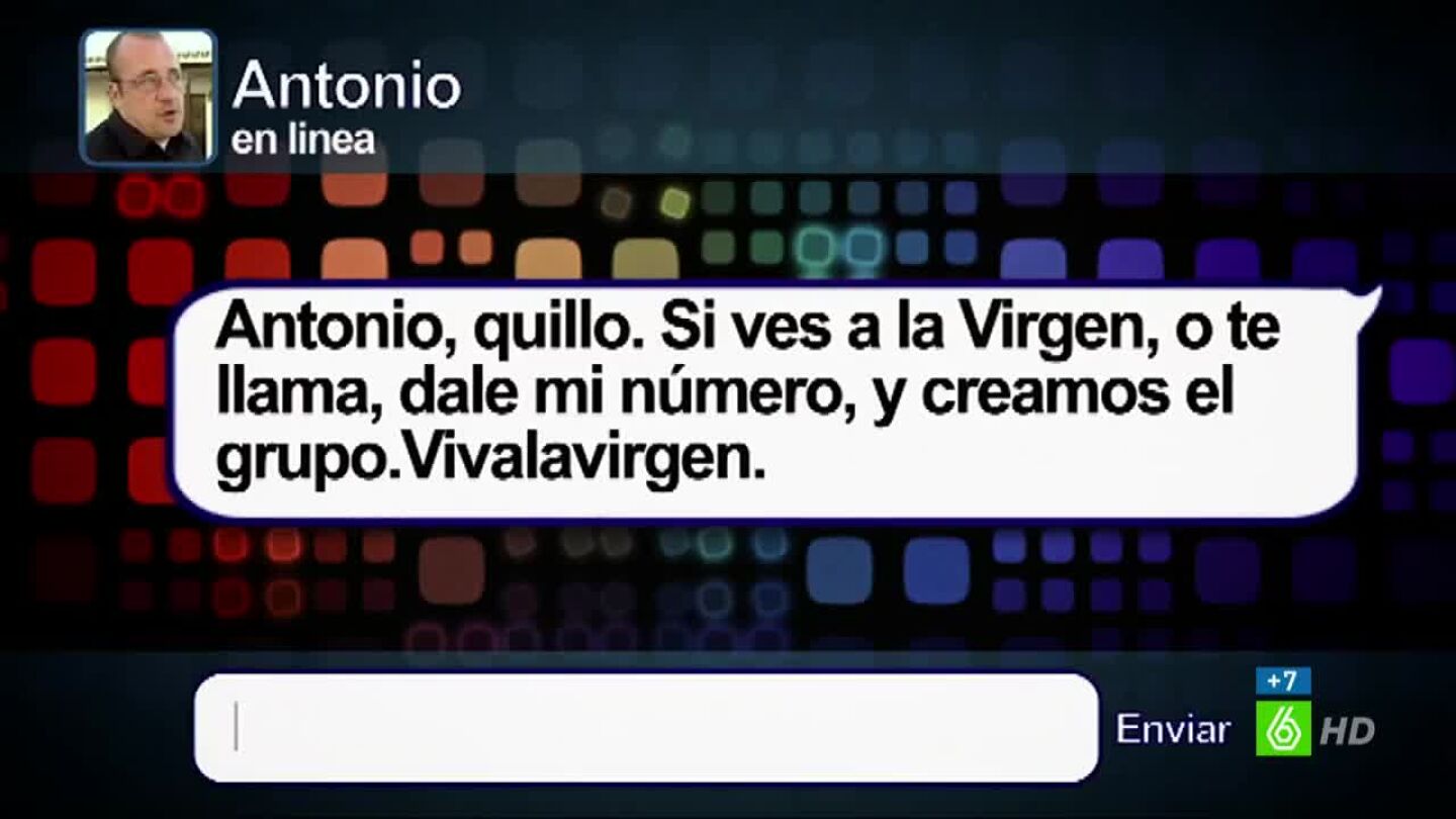 Miki Nadal escribe un whatsapp a Antonio