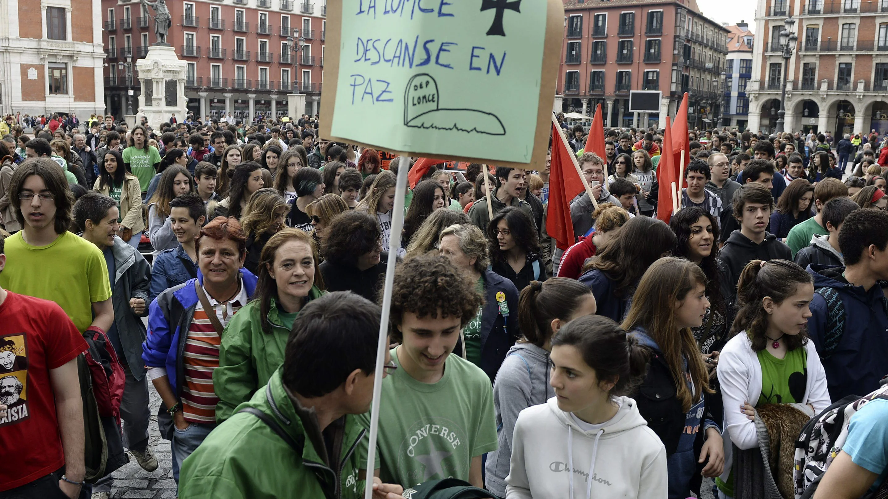 Manifestación contra la Lomce en 2015