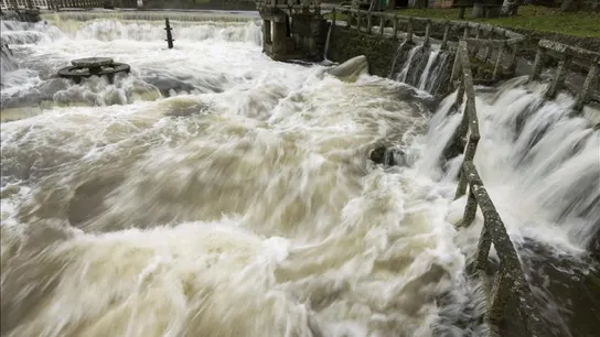El río Ulla desbordado a su paso por Monterroso El río Ulla desbordado a su paso por Monterroso