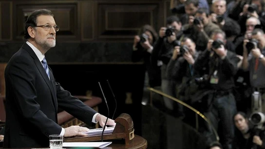 El presidente del Gobierno, Mariano Rajoy, en el debate sobre el estado de la nación. El presidente del Gobierno, Mariano Rajoy, en el debate sobre el estado de la nación.