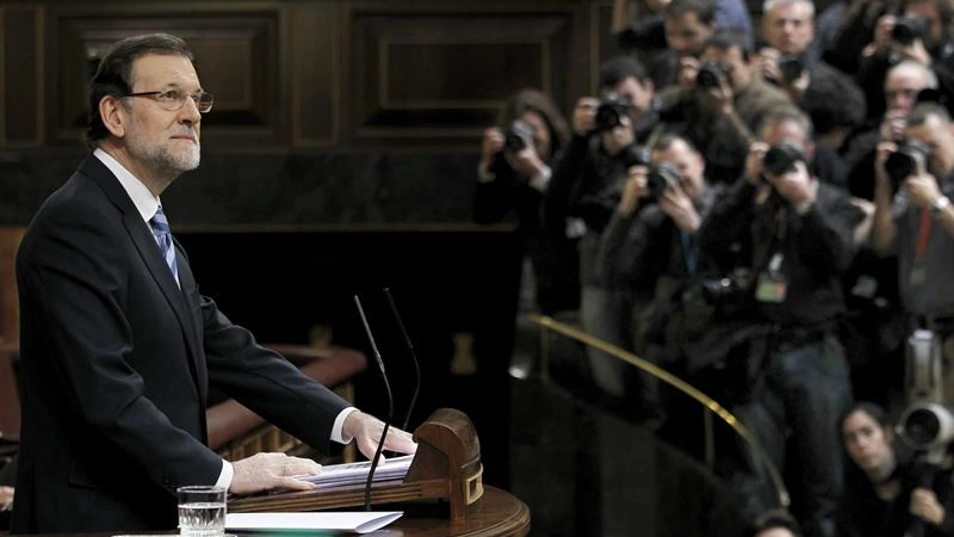  El presidente del Gobierno, Mariano Rajoy, en el debate sobre el estado de la nación.