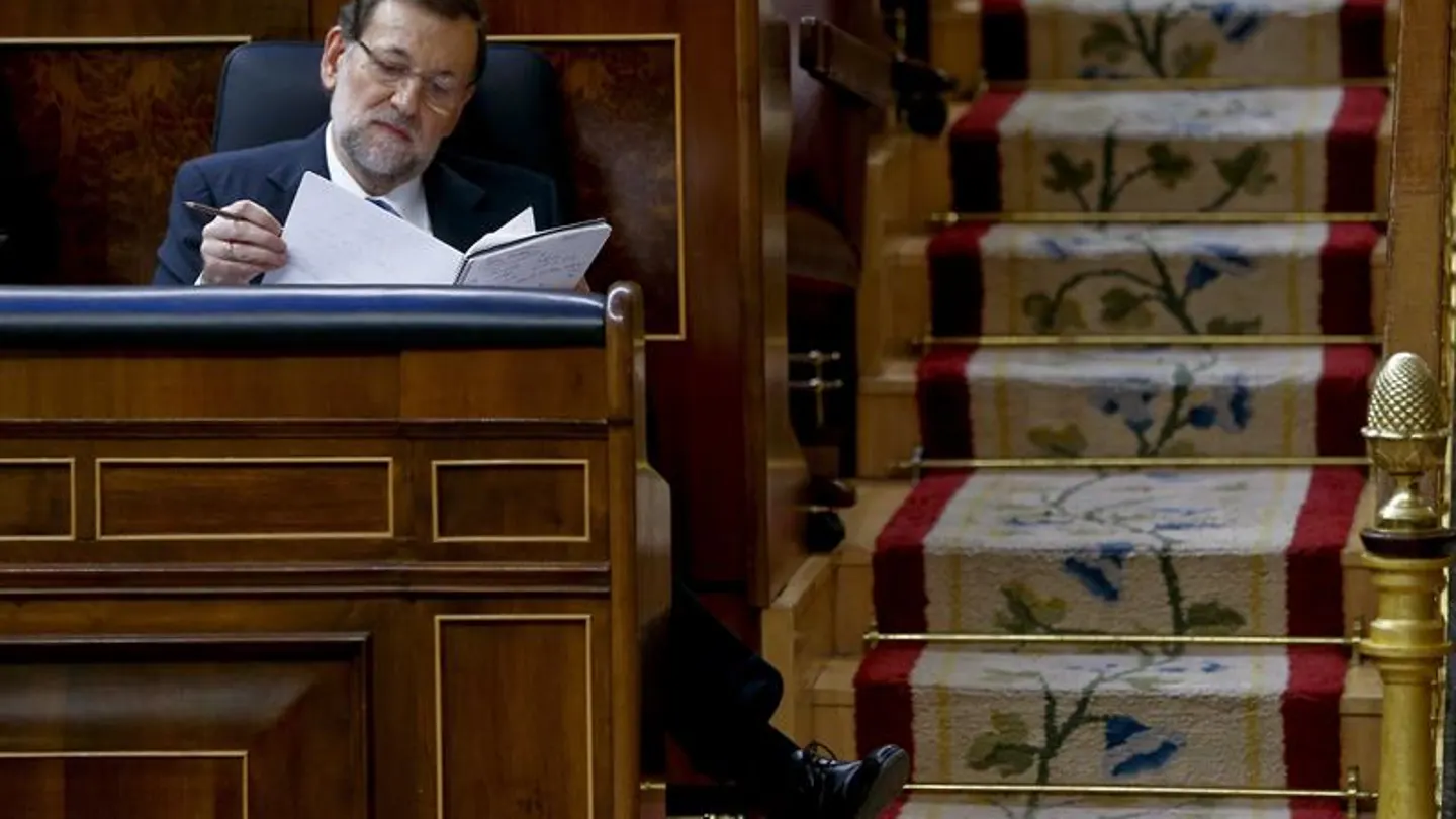 Mariano Rajoy en su escaño del Congreso Mariano Rajoy en su escaño del Congreso