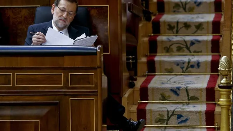 Mariano Rajoy en su escaño del Congreso Mariano Rajoy en su escaño del Congreso