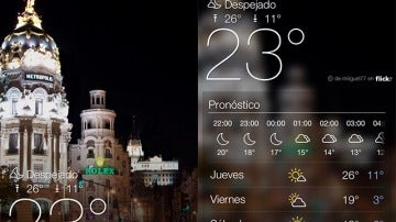 La app del tiempo de Yahoo!