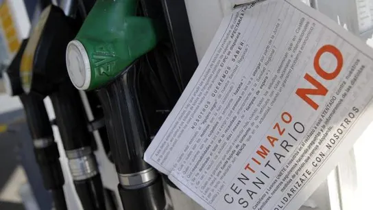 Protesta contra el céntimo sanitario Protesta contra el céntimo sanitario