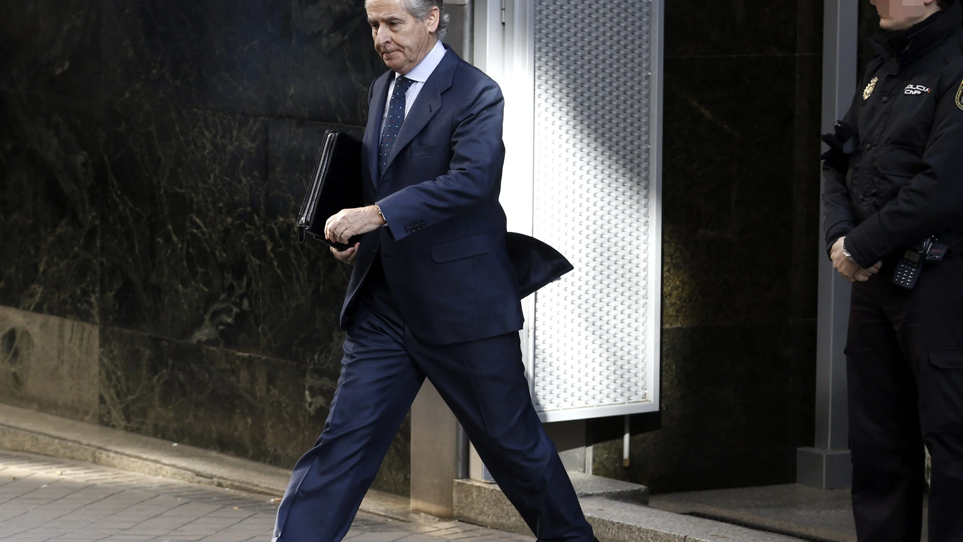 El expresidente de Caja Madrid Miguel Blesa a su salida de la Audiencia Nacional