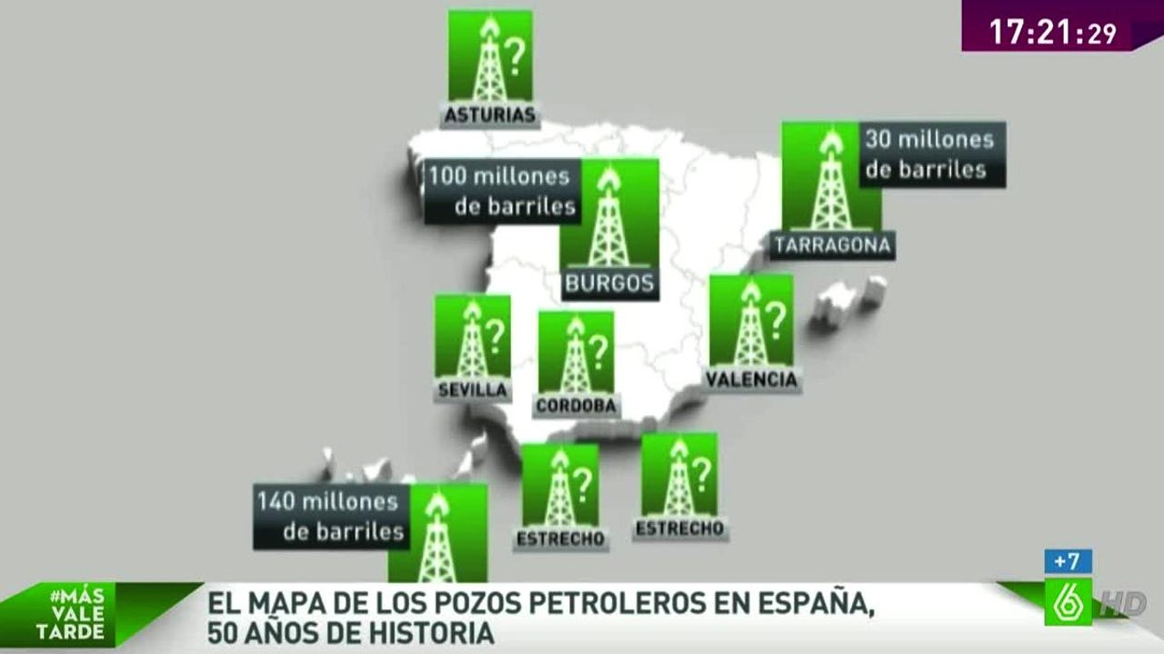 Donde hay pozos de aceite en España