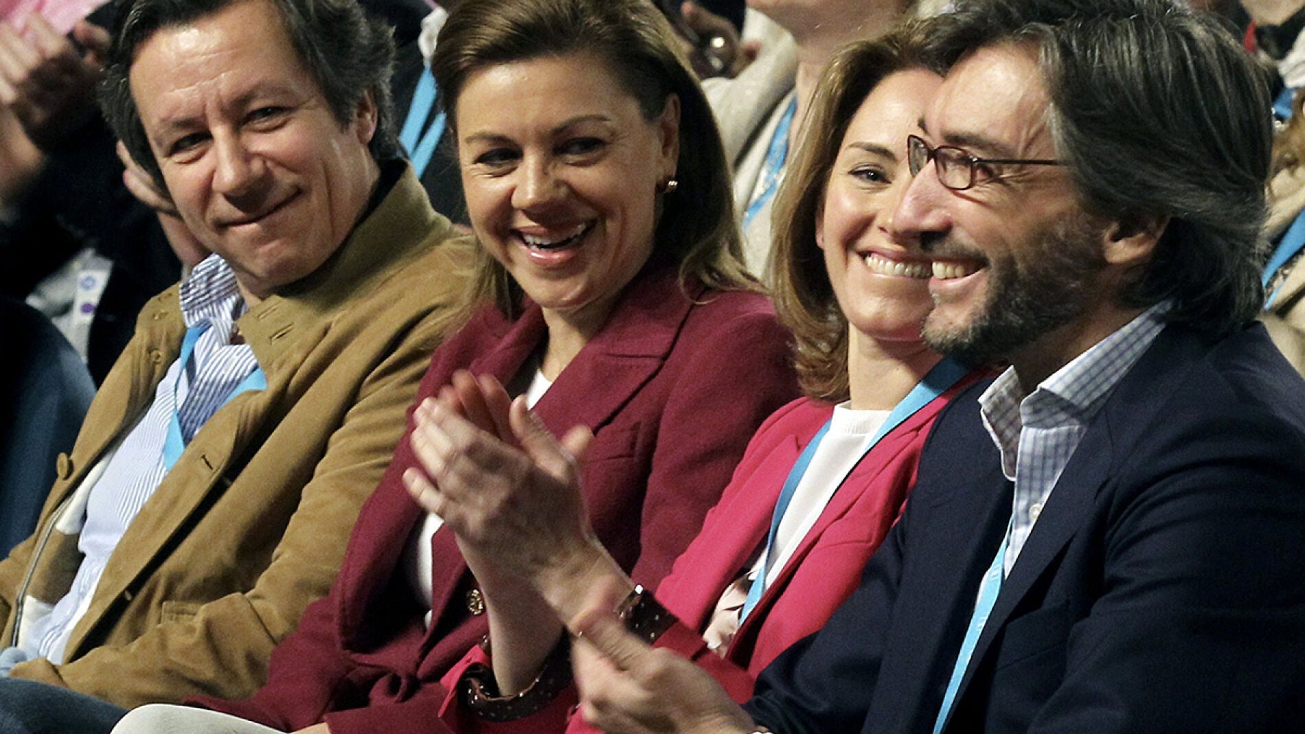 Cospedal junto a Arantza Quiroga, Iñaki Oyarzábal y Carlos Floriano 