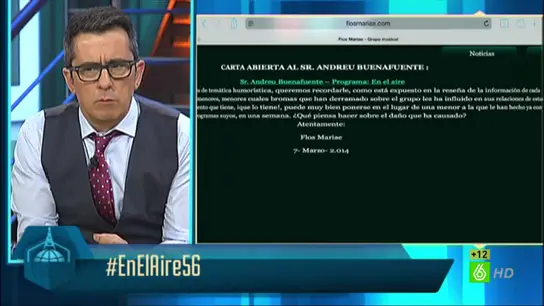 Comunicado de Flos Mariae a Andreu Buenafuente Comunicado de Flos Mariae a Andreu Buenafuente