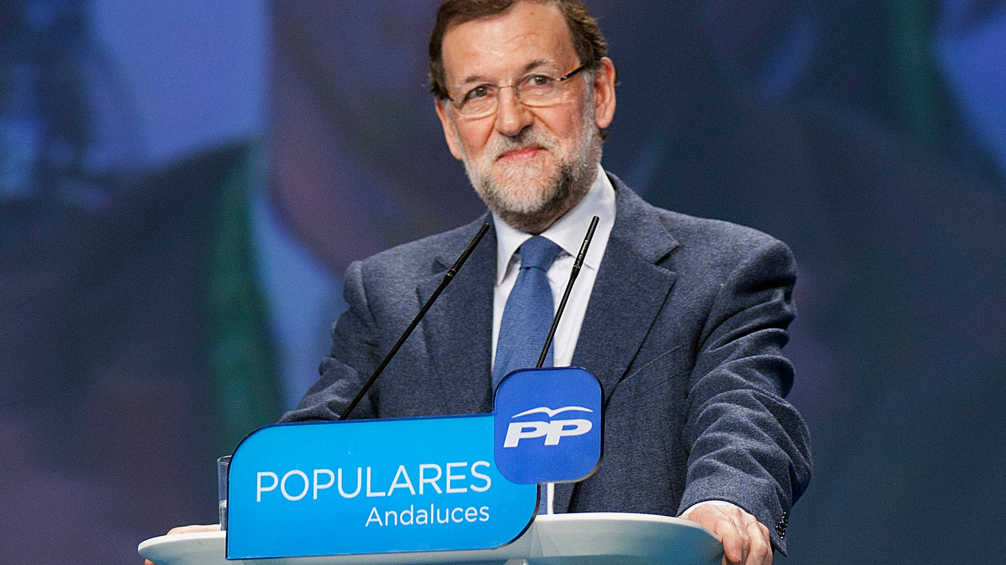 Mariano Rajoy durante un acto de su formación