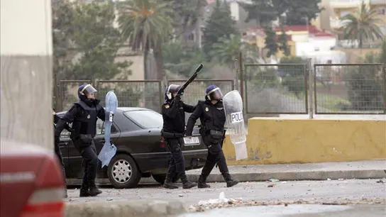Miembros de la Policía Nacional en Melilla. Miembros de la Policía Nacional en Melilla.