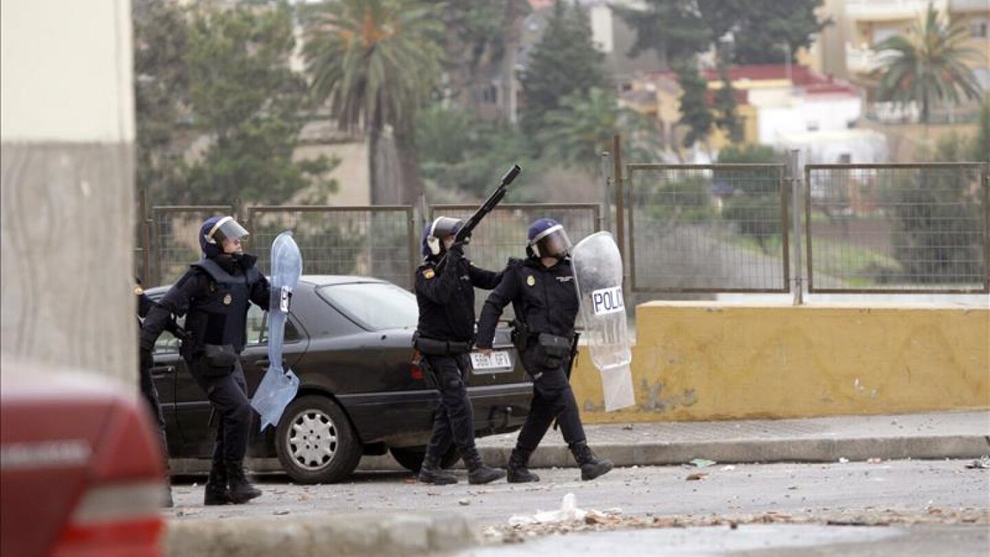 Miembros de la Polic&iacute;a Nacional en Melilla.
