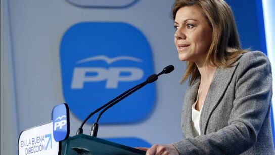 Cospedal en la sede del PP de Toledo