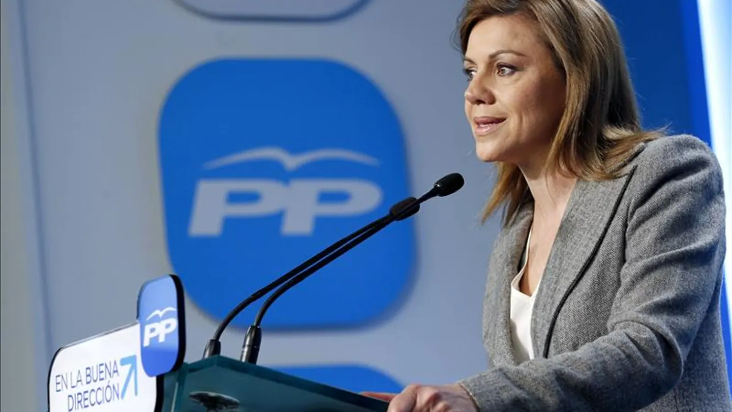 Cospedal en la sede del PP de Toledo Cospedal en la sede del PP de Toledo