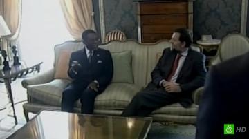 El dictador Obiang junto a Rajoy
