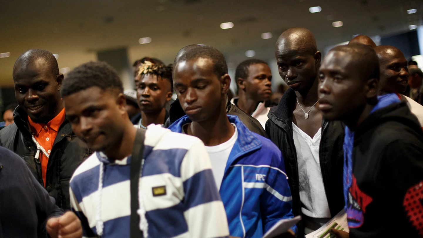 Inmigrantes en el CETI de Melilla Inmigrantes en el CETI de Melilla