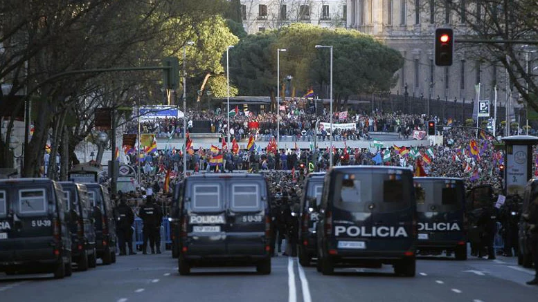 Despliegue policial en Madrid