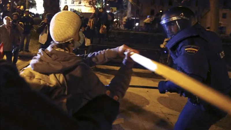 Agresiones en la manifestación